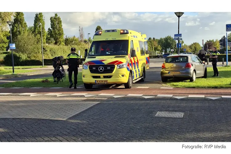 Fietser gewond na aanrijding met auto