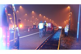 Flinke schade na kop-staart botsing op A6 bij Lelystad