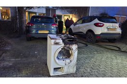 Wasdroger vliegt in brand in garage