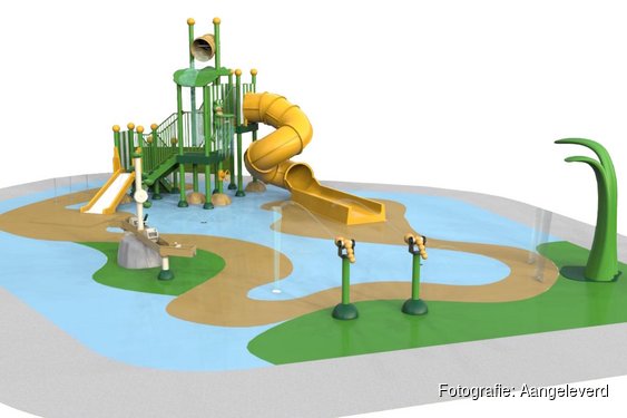 Feestelijke opening gloednieuw spraypark bij zwembad De Koploper