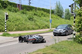 Veel schade na botsing in Lelystad