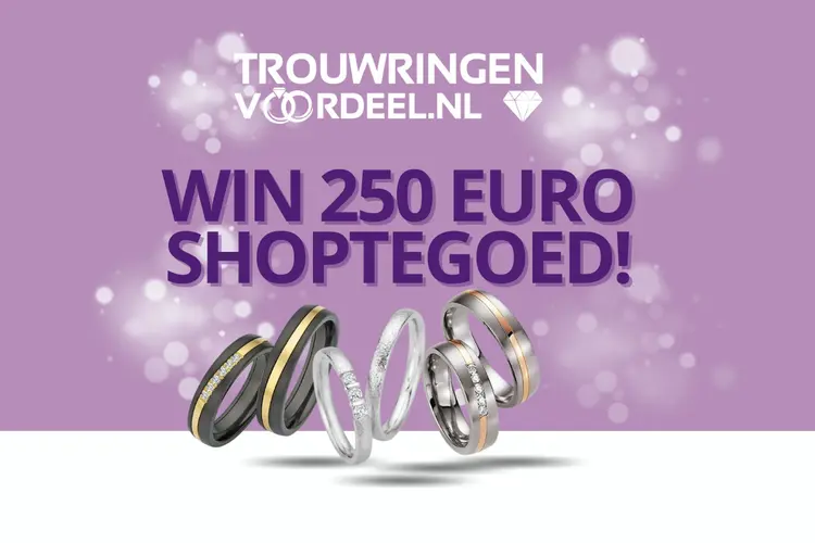 Win €250 shoptegoed bij trouwringenvoordeel.nl!